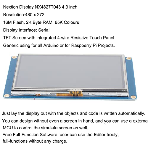Ferwooh Nextion Osnovni prikaz 4,3 '' NX4827T043 4.3 inča TFT otpornice zaslon osjetljiv na dodir 480x272