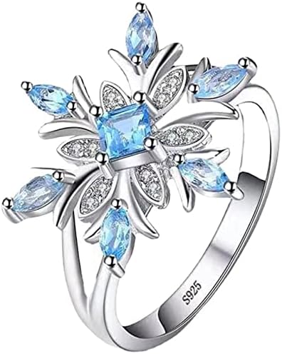 Prstenovi Angažovanje modnih cvijeta Nakit za nakit Ženske prstene snježne pahulje slatke kostime za tinejdžere