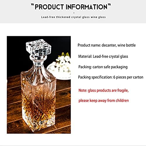 WJY Transparent Creative Decanter za viski, kristalni bokal za vino od stakla bez olova,klasični